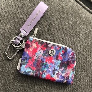 Lululemon Floral Coin Pouch with Keychain